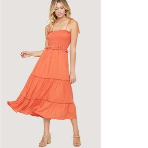NWT Lost + Wander Brightside Tiered Midi Dress Size M